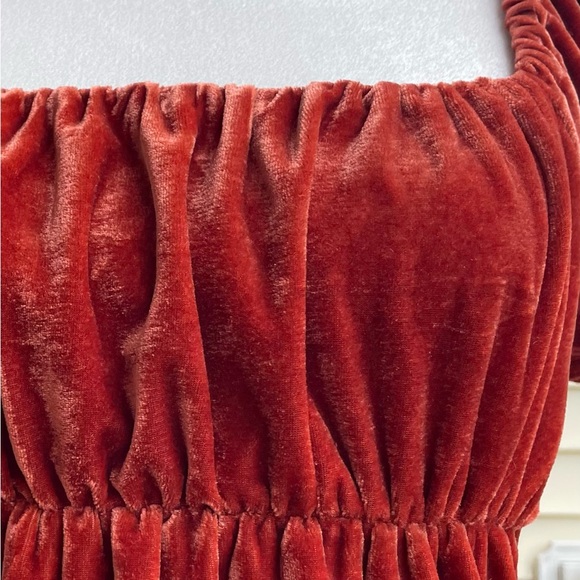 Urban Outfitters Rust Velvet Dress. Small. NWT - Picture 6 of 10
